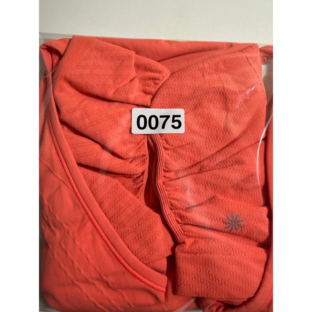 Athleta Speedlight Seamless Tank Racerback On Fire Orange Lightweight Ruch Sz S - Picture 8 of 9